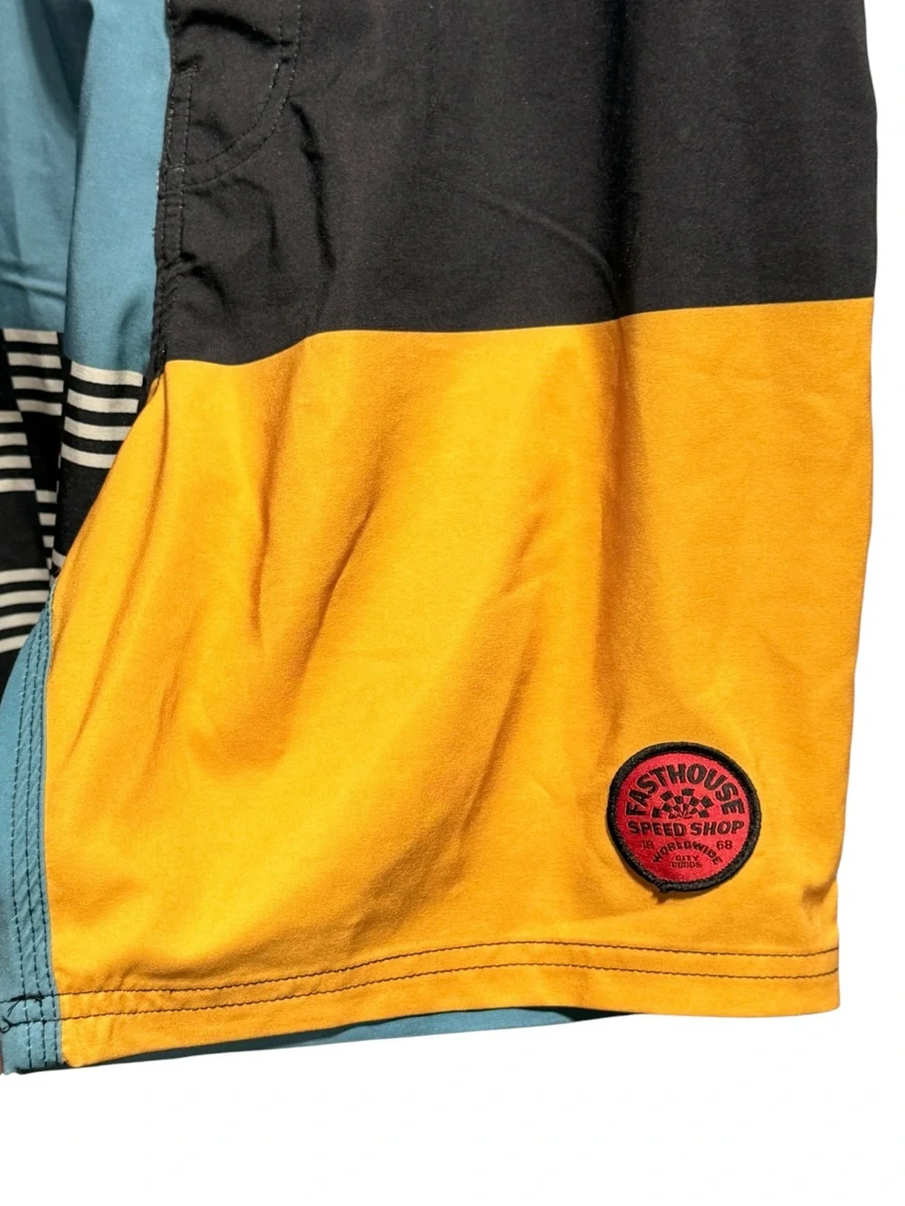 Fasthouse Colorblock After Hours‎ Board Shorts Size 30 18” Swim Beach Checkered